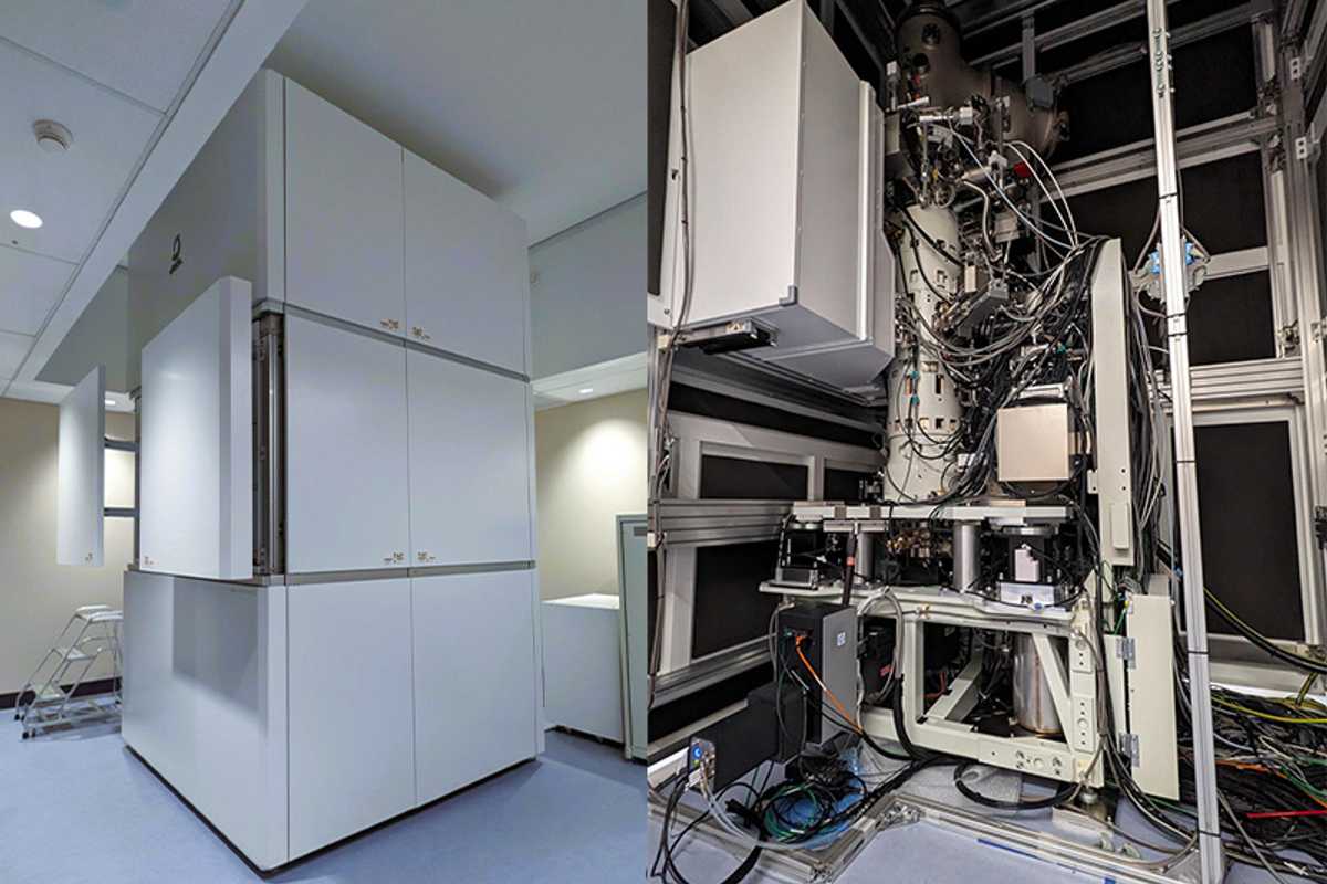 The GRAND ARM 2 microscope, located on the lower level of Scott Rudolph Hall, will allow researchers to visualize materials at the atomic scale.