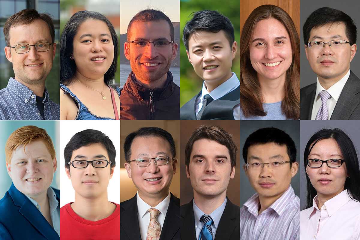 (Clockwise from top left) Nathan Jacobs, Cynthia Ma, Hussein Sibai, Chenguang Wang, Jenna Ditto, Xinhua Liang, Peizen Zhu, Xianglin Li, Andrew Clark, Joshua Yuan, Lu Xu, Kristen Wyckoff.
