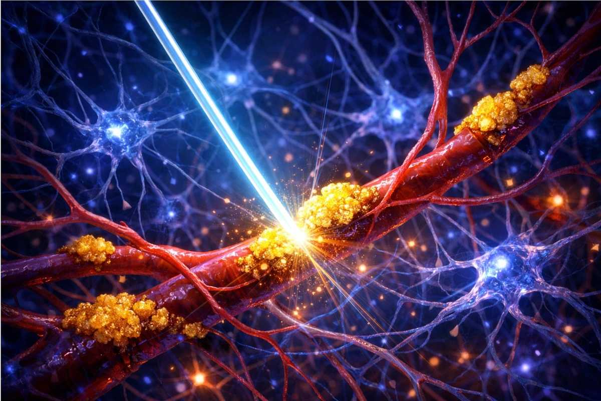 With a $3.27 million grant from the National Institutes of Health, Song Hu’s lab is developing a fiber-based, deep-brain interface to study the relationship between neurovascular dysfunction and memory loss in Alzheimer’s disease.  (Credit: Image generated by Manus) 