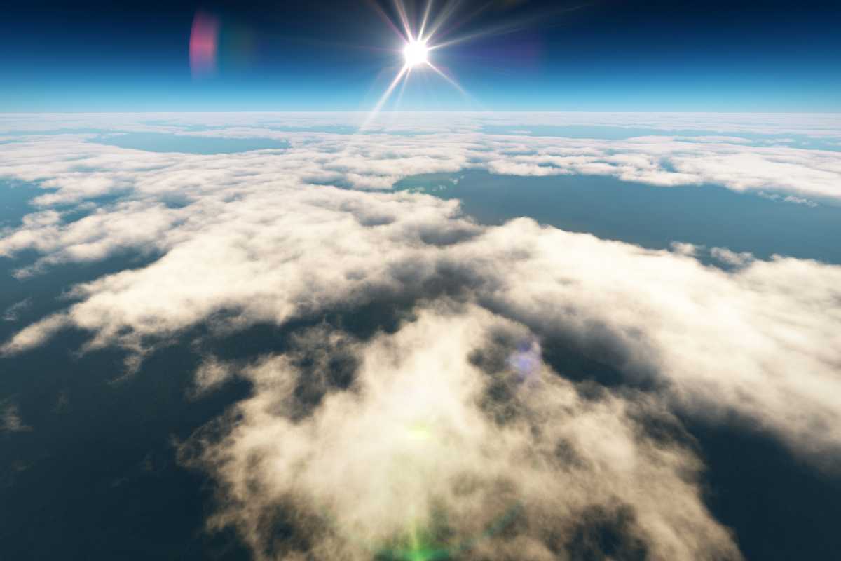 Stratospheric aerosol injection, a geoengineering technology that could offset the warming caused by human-made greenhouse gas emissions, works by seeding aerosols into the upper atmosphere to reflect the sun’s rays before they can warm the planet. (Image: iStock)