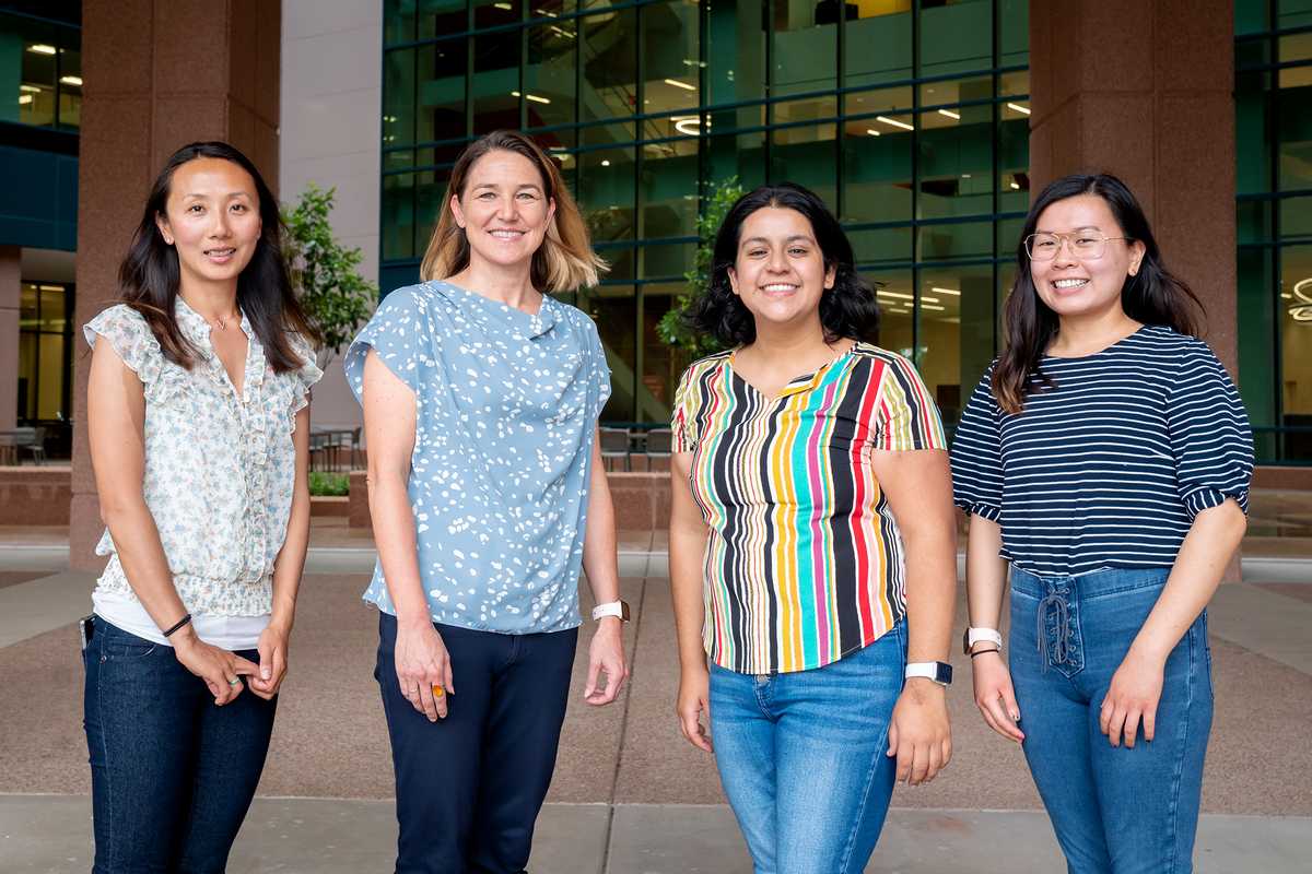 Heather Mefford, second from left, moved her lab from Seattle to Memphis, Tennessee, for her new role at St. Jude's Children's Research Hospital, where she'll help lead the new Center for Pediatric Neurological Disease Research.