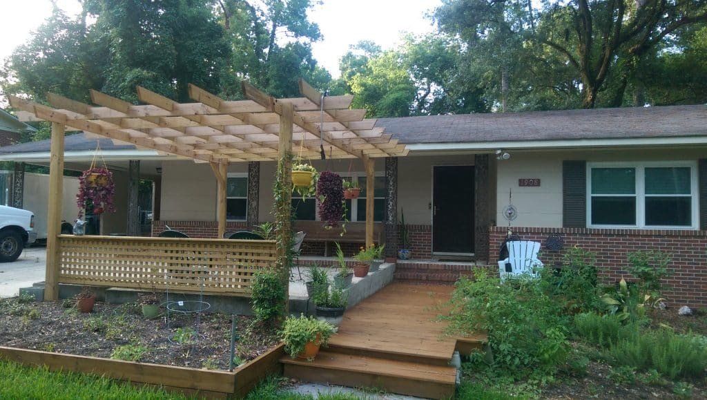 1908 Pergola and Front Deck – $2700