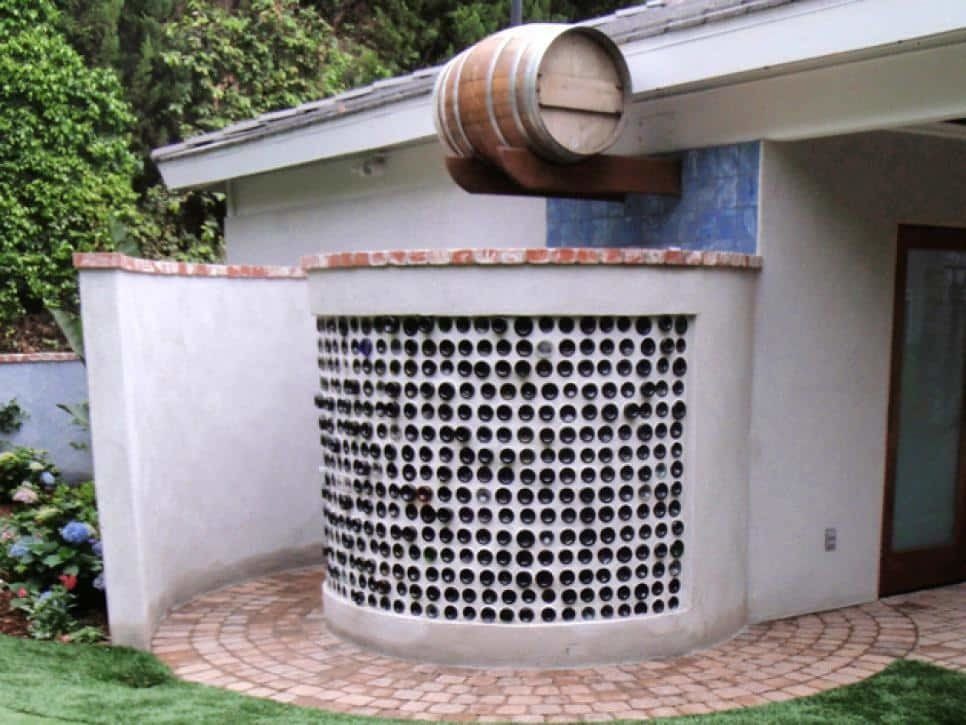 Rain water outdoor shower