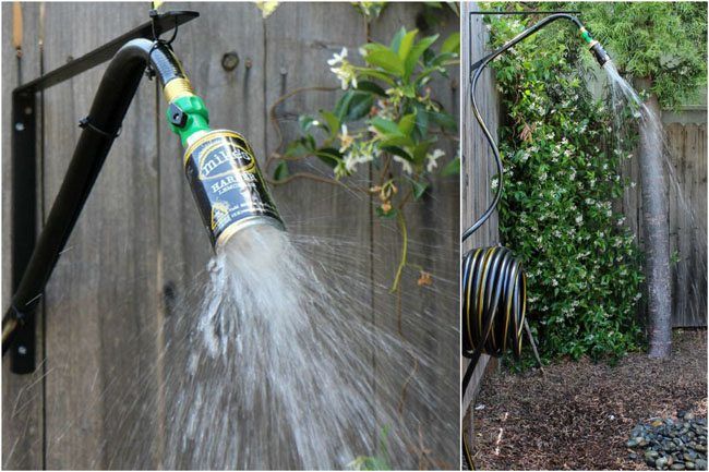 beer can outdoor shower