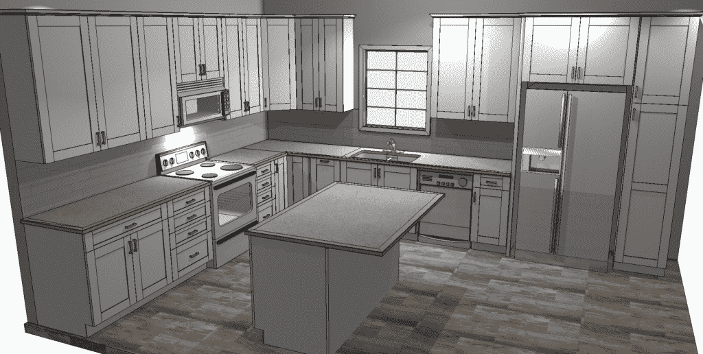 Kitchen Remodeling Costs in Tallahassee Medium Sized Kitchen