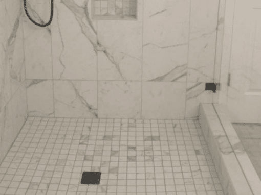 Installing a Marble Walk In Shower for a Tallahassee Remodel- $21,000