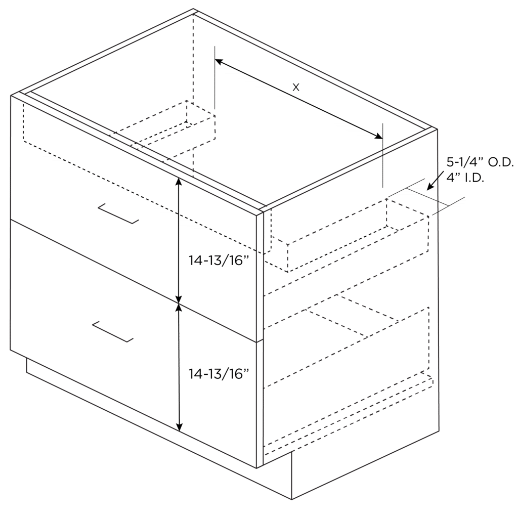 2 Drawer Sink Storage