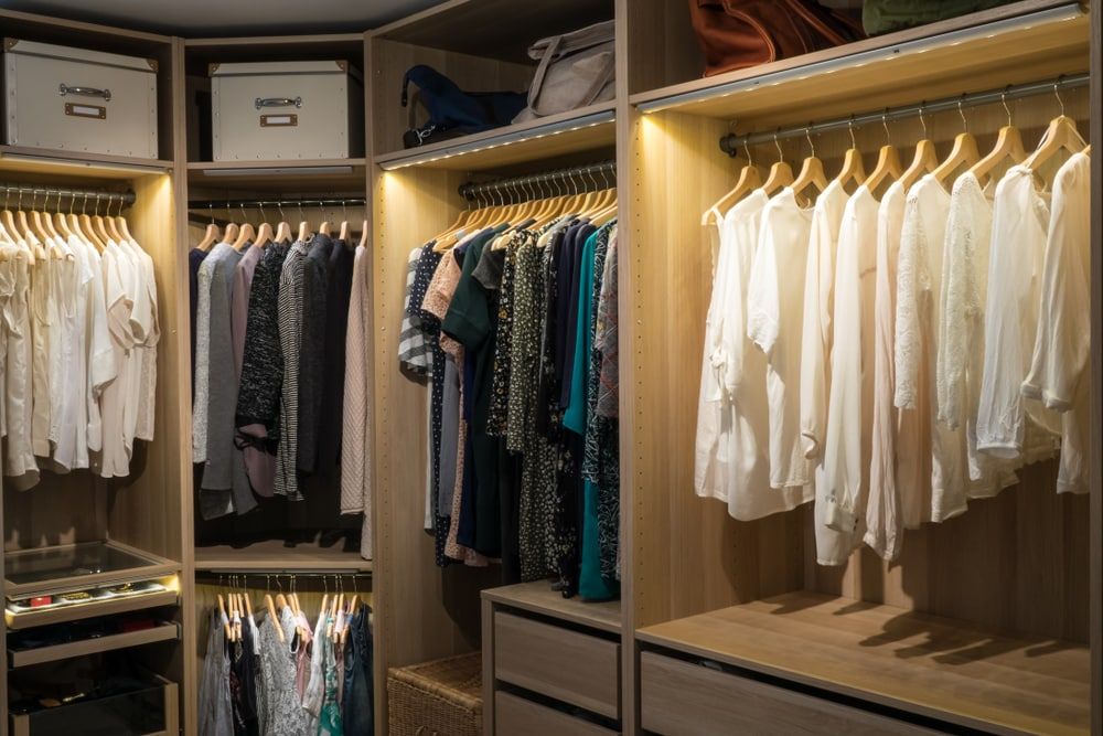 Lighted closet rod Closet Lighting and Organizers