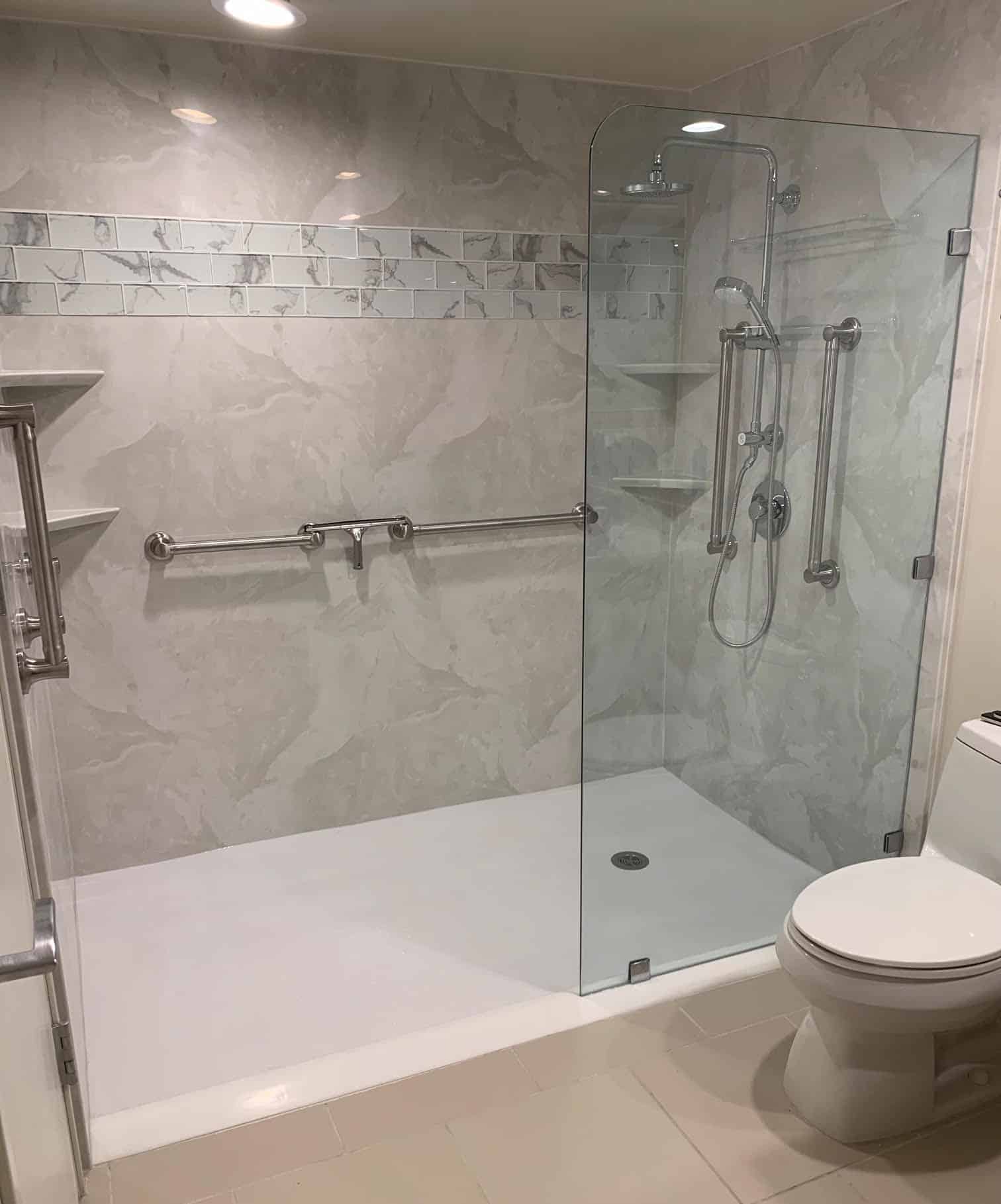 Accent tile in shower Accent tile in shower