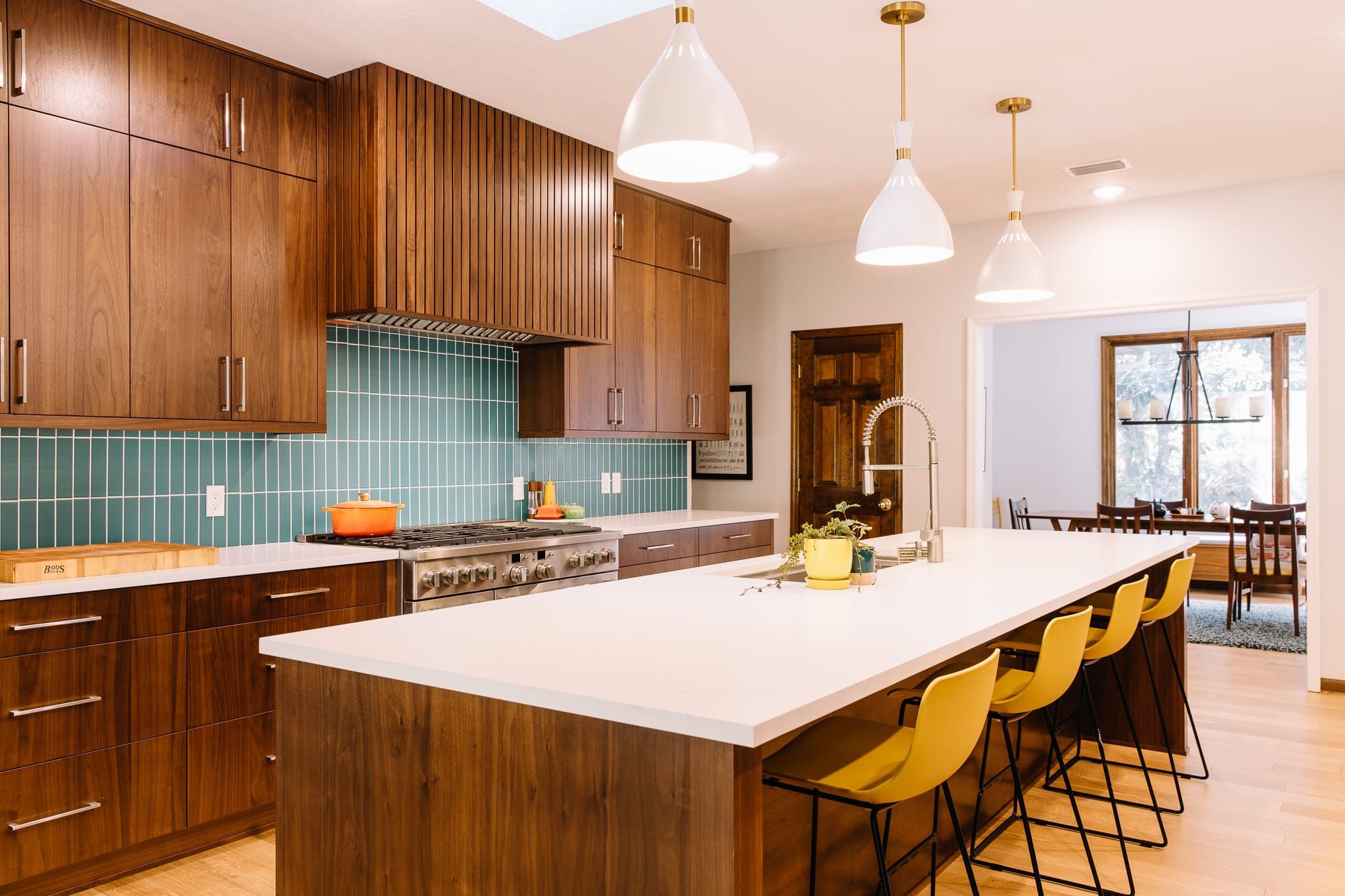 Rouslin Kitchen Mid Century Kitchen Book matched grain Remodeling Contractor Tallahassee