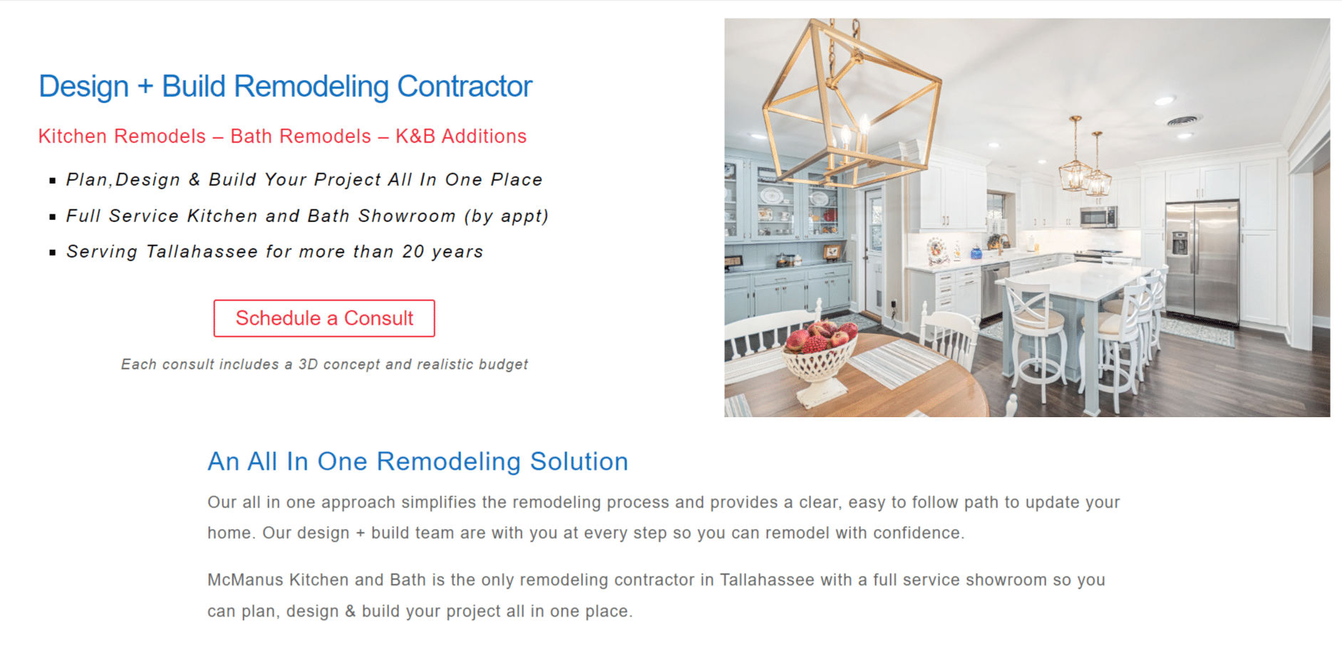 Remodeling Estimate contractor home page