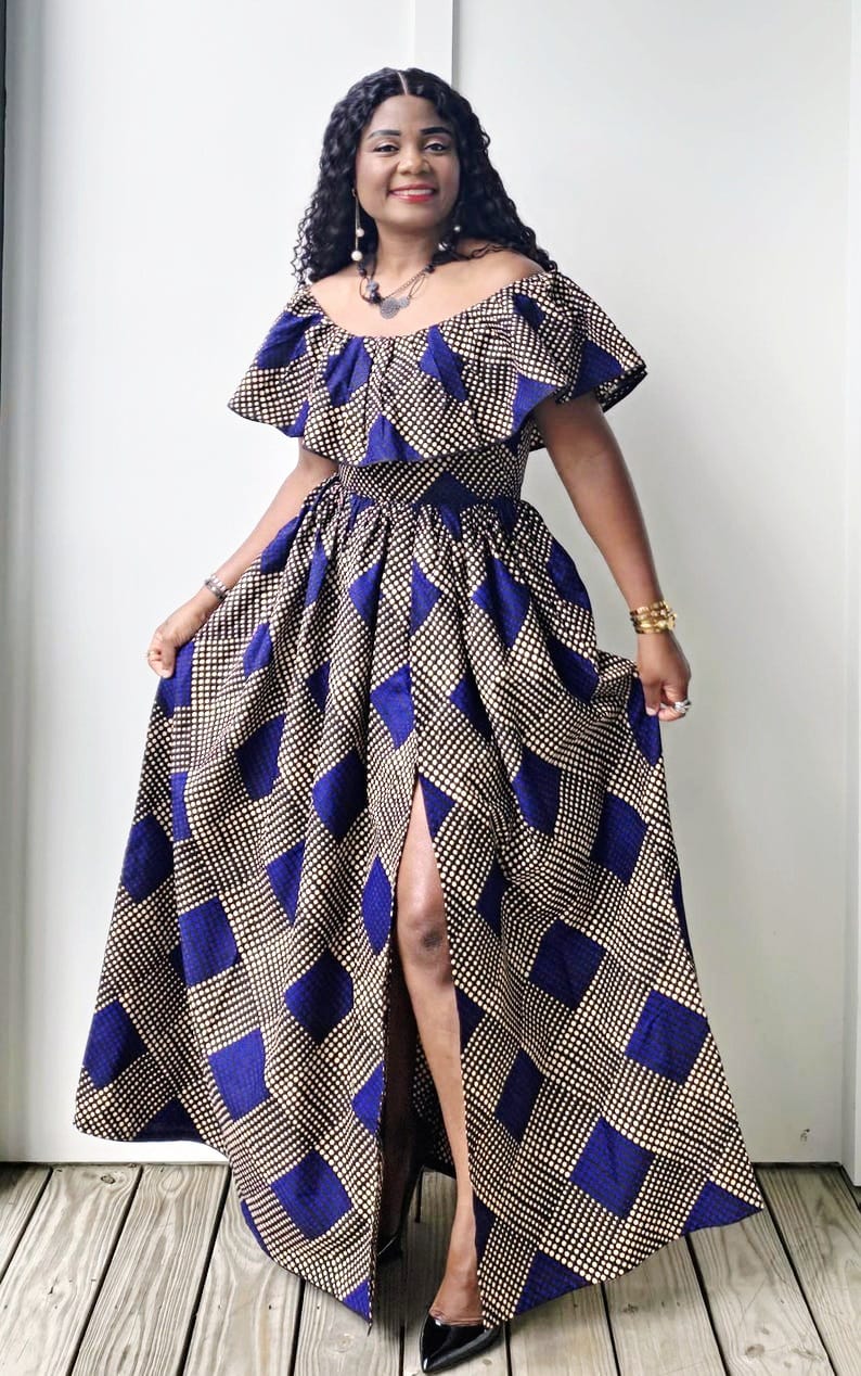 African Print Nina's maxi dress