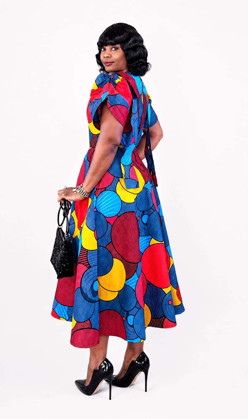 African Print Midi Dress 