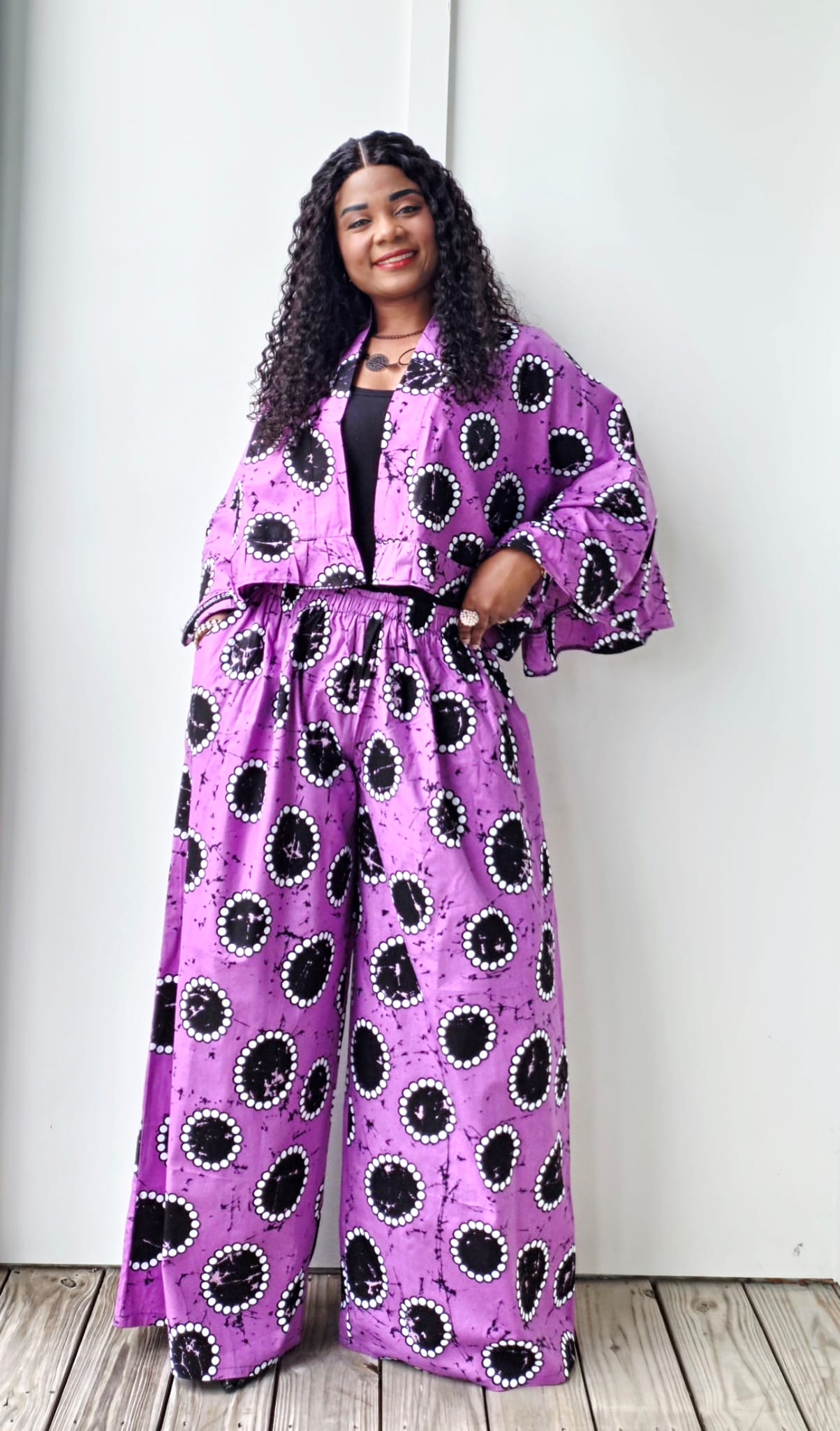 Ankara Two Pieces Purple Outfit