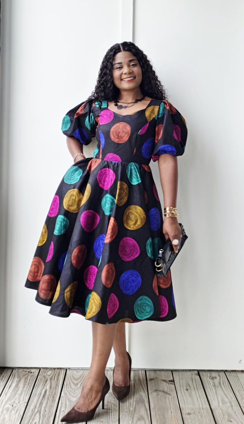  African Print Full Circle Dress