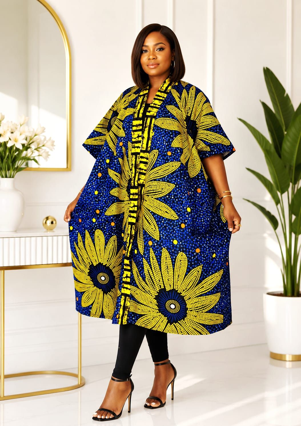 African print kaftan jacket
