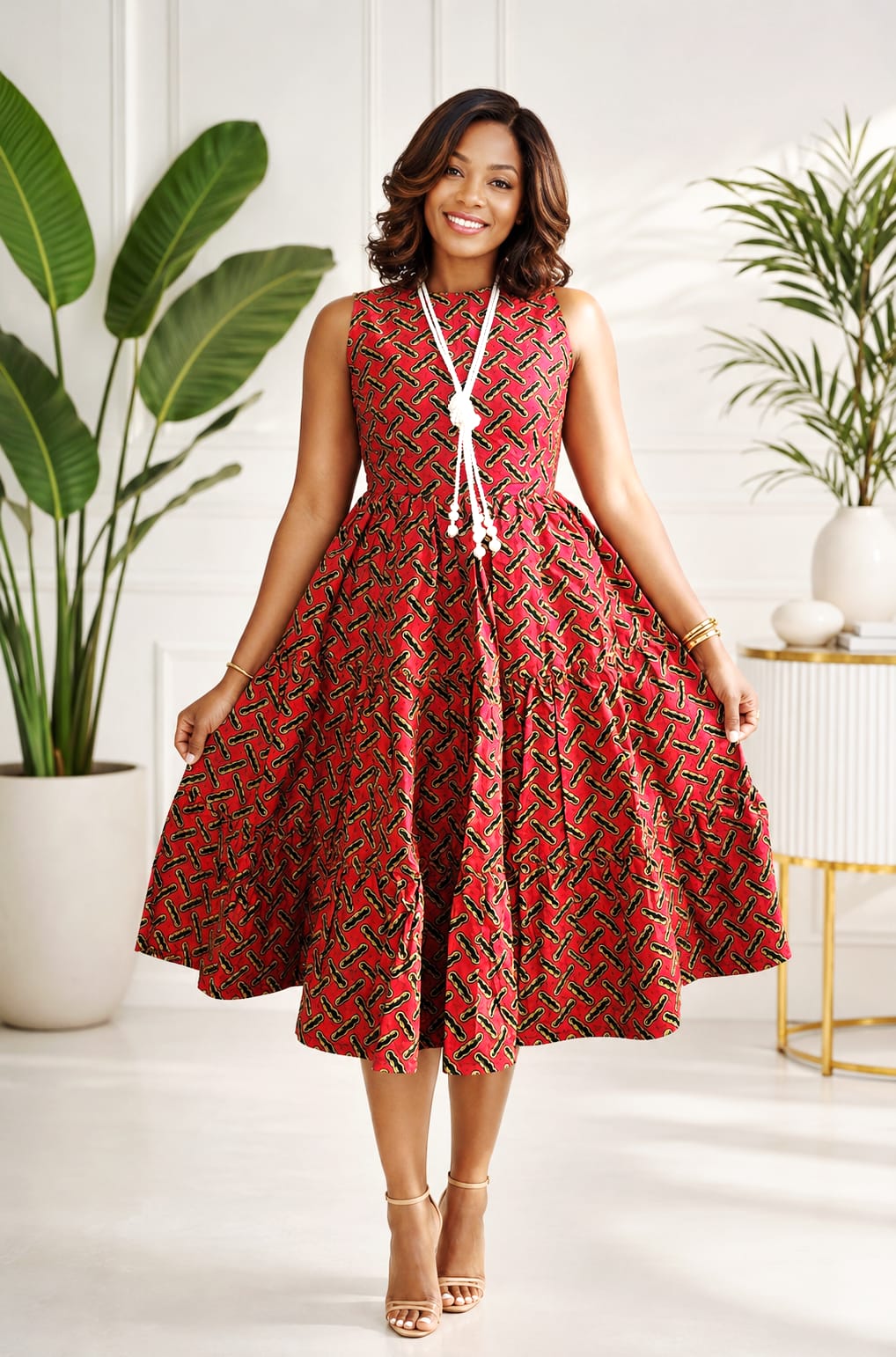 African print Nina's dress