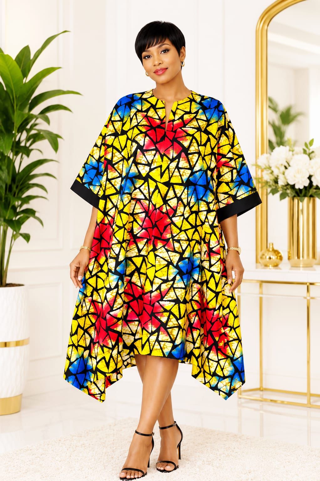 African print sun dress