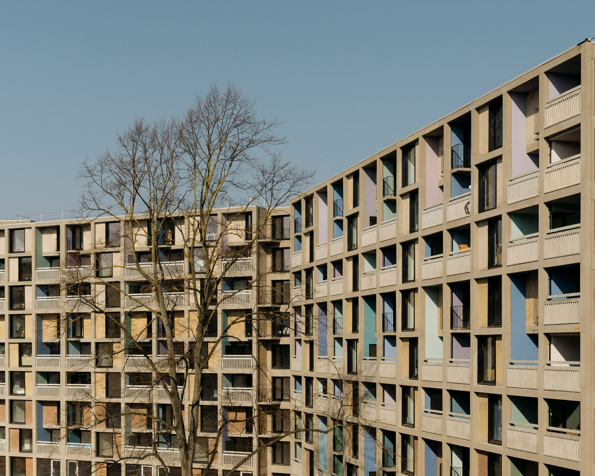 Brutalist building Park Hill, Sheffield designed by Peter Womersley.