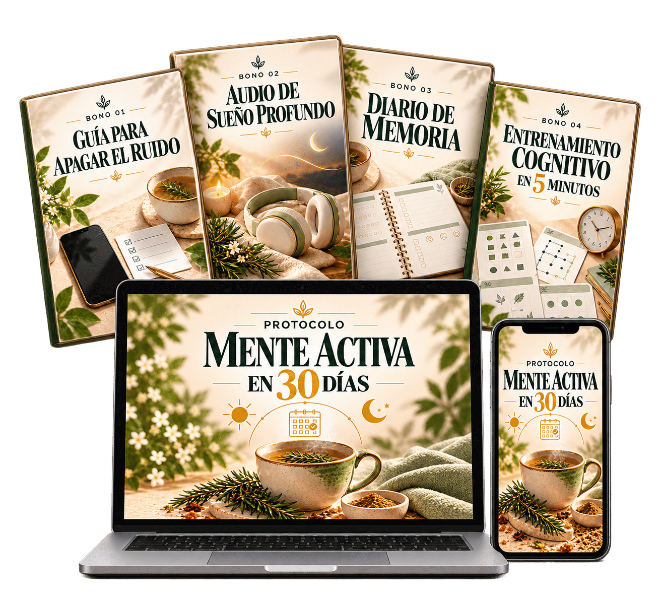 Kit oficial de materiales del Protocolo Mente Activa en 30 Días