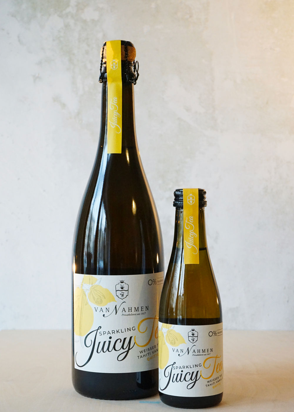 Sparkling Juicy Tea mit Weissem Tee, Tahiti Vanille & Quitte