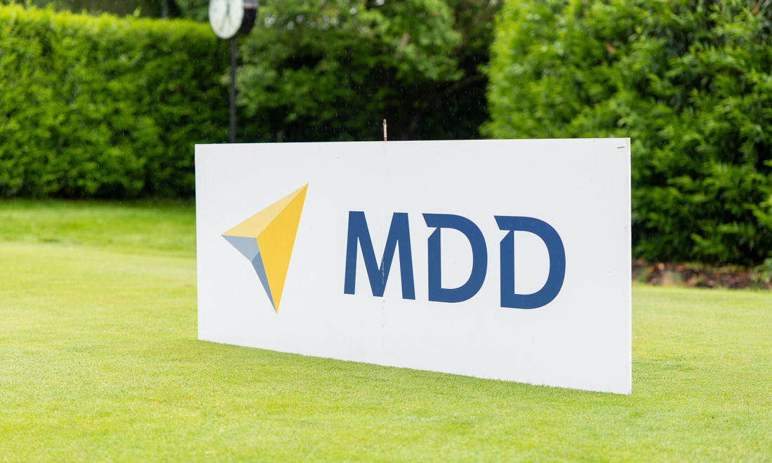 MDD Golf Trophy 2025 Banner on Tee