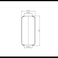 Ressort pneumatique, suspension pneumatique GA296.0.375 - MEMBRANA PN. D296/B BMB 231 PO