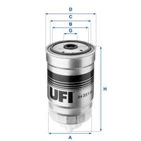 Kraftstofffilter UF24.351.00 - FILTRO NAFTA - 8140/8040/8060