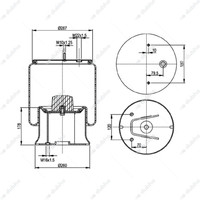 Bellow, air suspension GA277.2.500 - MOLLA PN. D277/2F VIBERTI CARD ZI