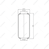 Bellow, air suspension GA296.0.375 - MEMBRANA PN. D296/B BMB 231 PO