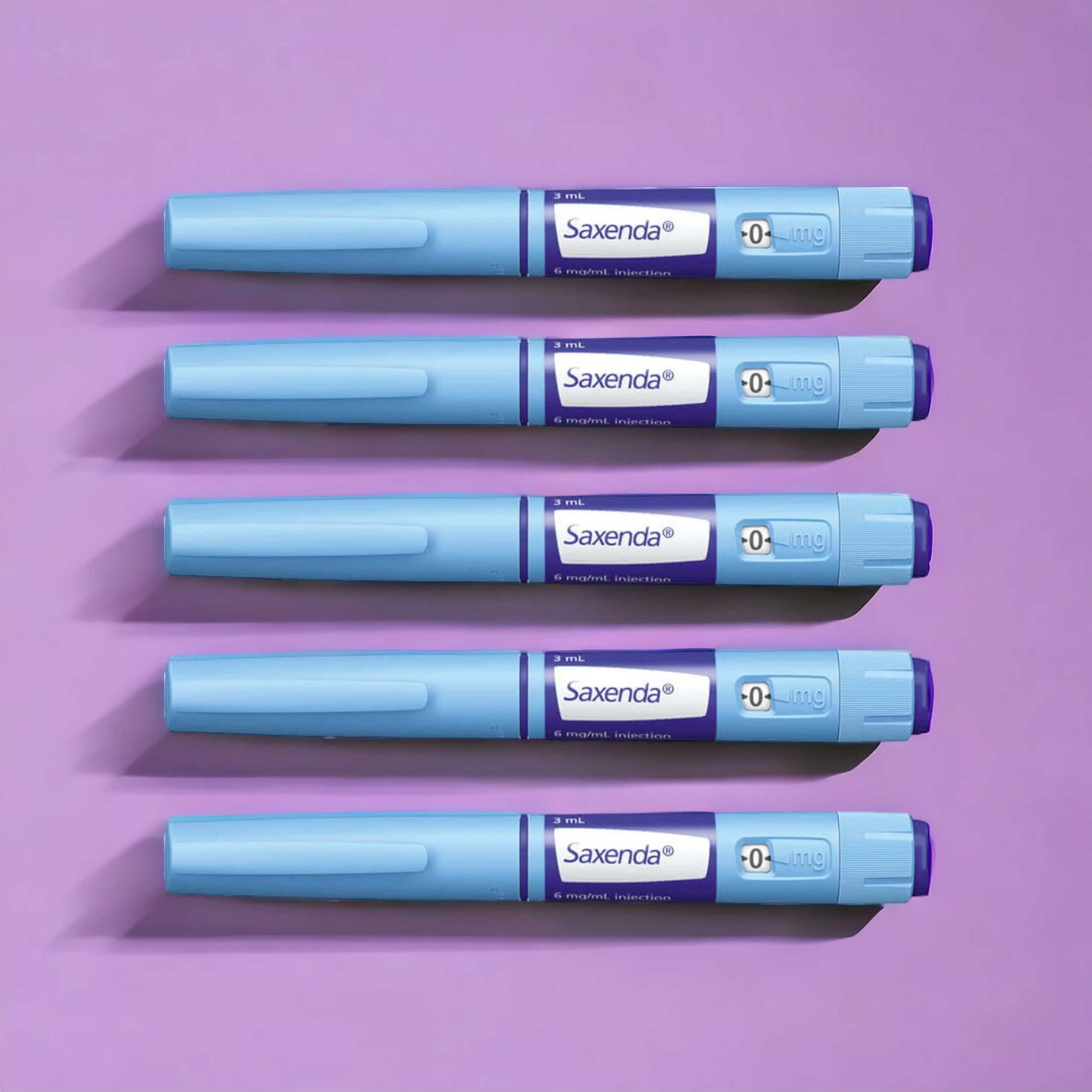 Saxenda on a purple background