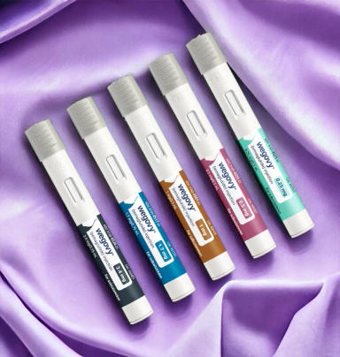 Wegovy pens on fabric