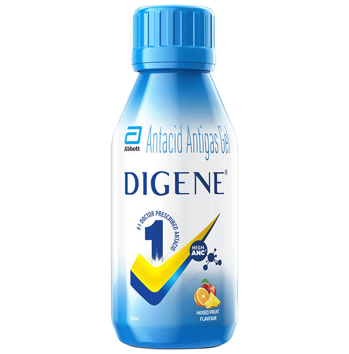 Digene Antacid Antigas Gel | For Acidity, Gas, Heartburn & Stomach Care | Flavour Mixed Fruit