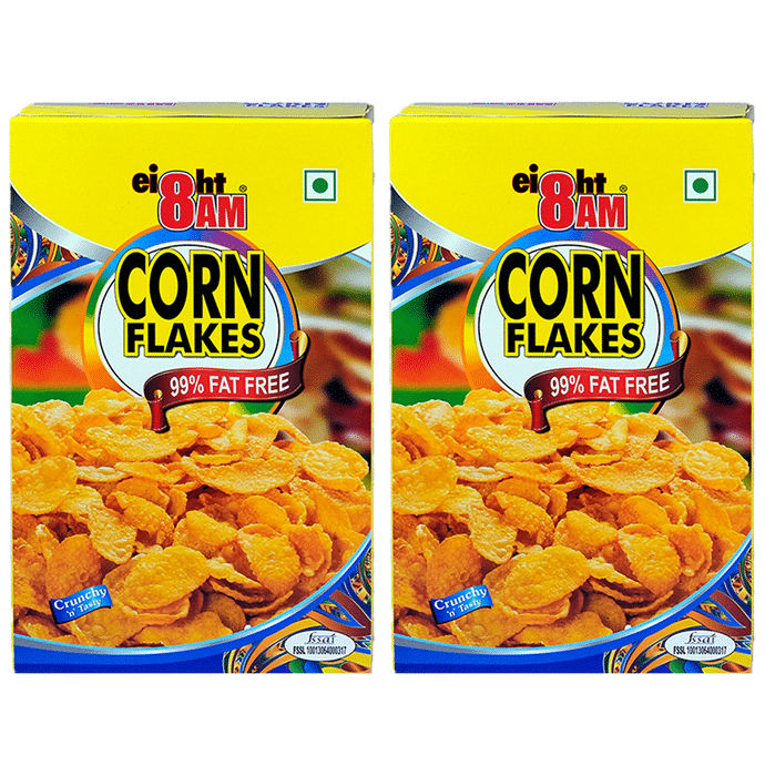 8AM Corn Flakes 99% Fat Free (500gm Each)