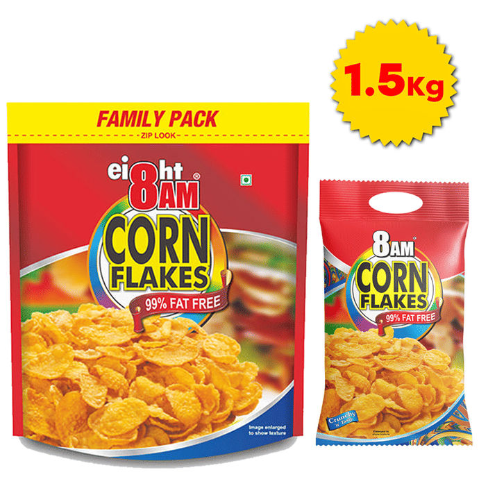 8AM Combo Pack of Corn Flakes (1kg and 500gm) 3