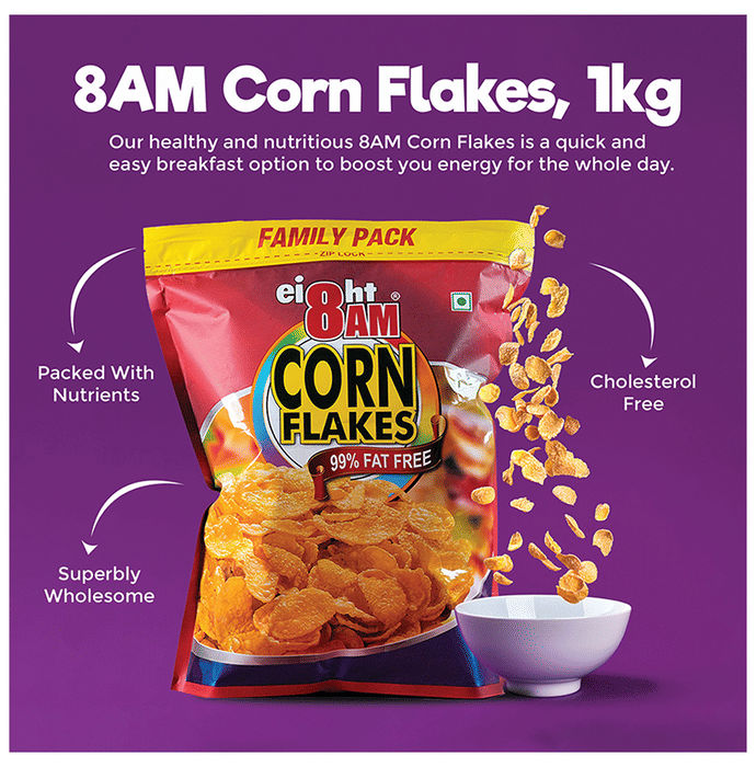8AM Combo Pack of Corn Flakes (1kg and 500gm) 4