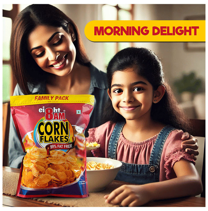 8AM Combo Pack of Corn Flakes (1kg and 500gm) 7