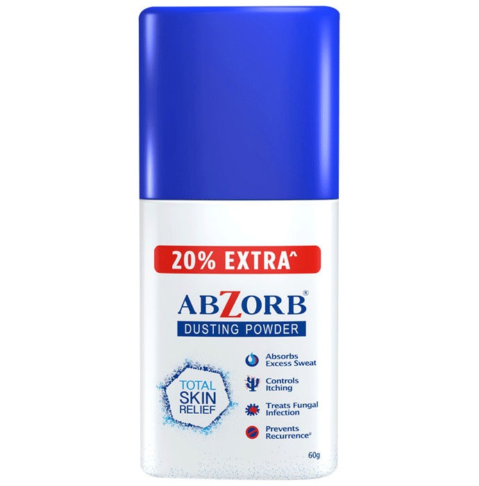Abzorb Anti Fungal Dusting Powder | Absorbs Excess Sweat | Controls Itching | Derma Care | Manages Fungal Infections