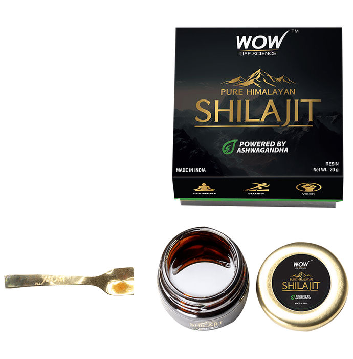 WOW Life Science Pure Himalayan Shilajit Powered by Ashwagandha Resin
