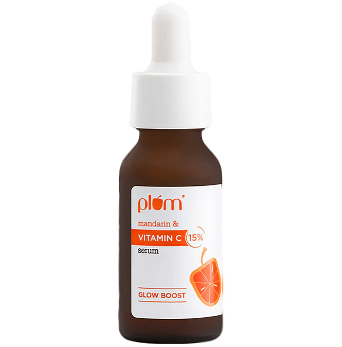 Plum Mandarin & Vitamin C 15% Face Serum | Fragrance-Free | Glow Boost Face Care Product