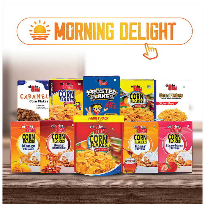 8AM Corn Flakes 99% Fat Free (1kg Each) 8