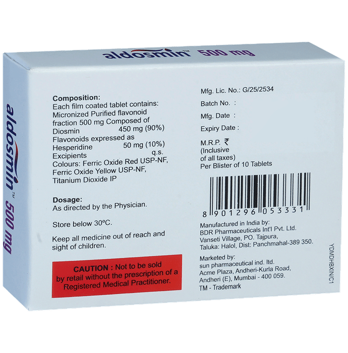 Aldosmin 500mg Tablet 3