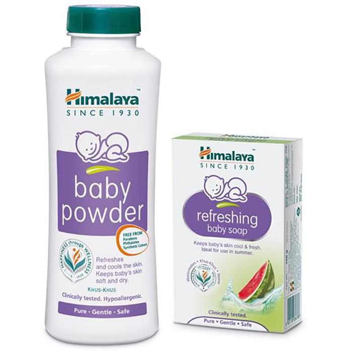 Himalaya Baby Combo Pack of Baby Powder 200gm and Refreshing Baby Soap 75gm
