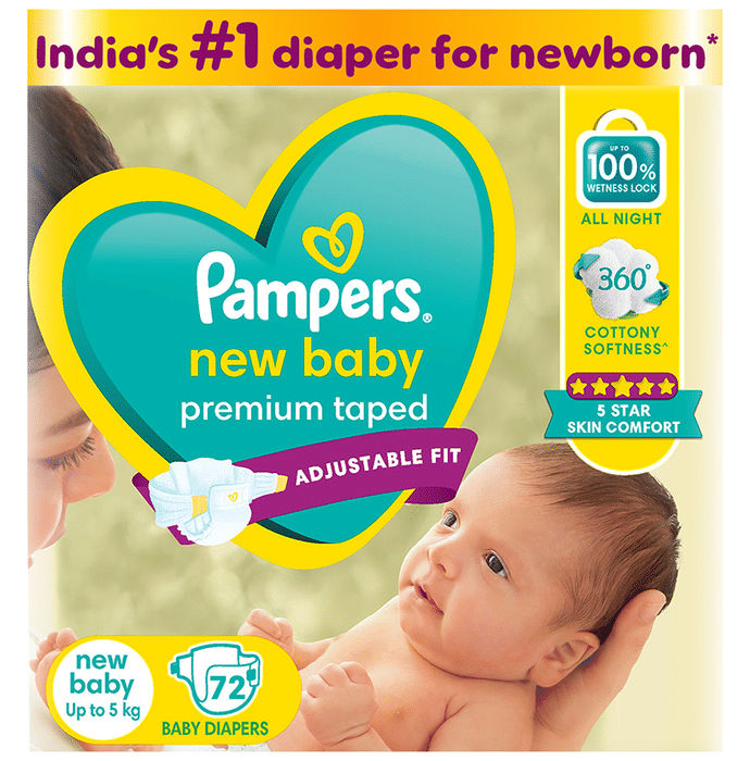 Pampers Taped New Baby Diaper NB