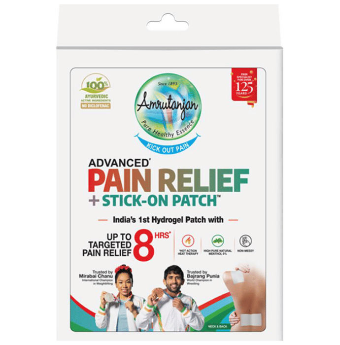 Amrutanjan Advanced Pain Relief + Stick-On Patch