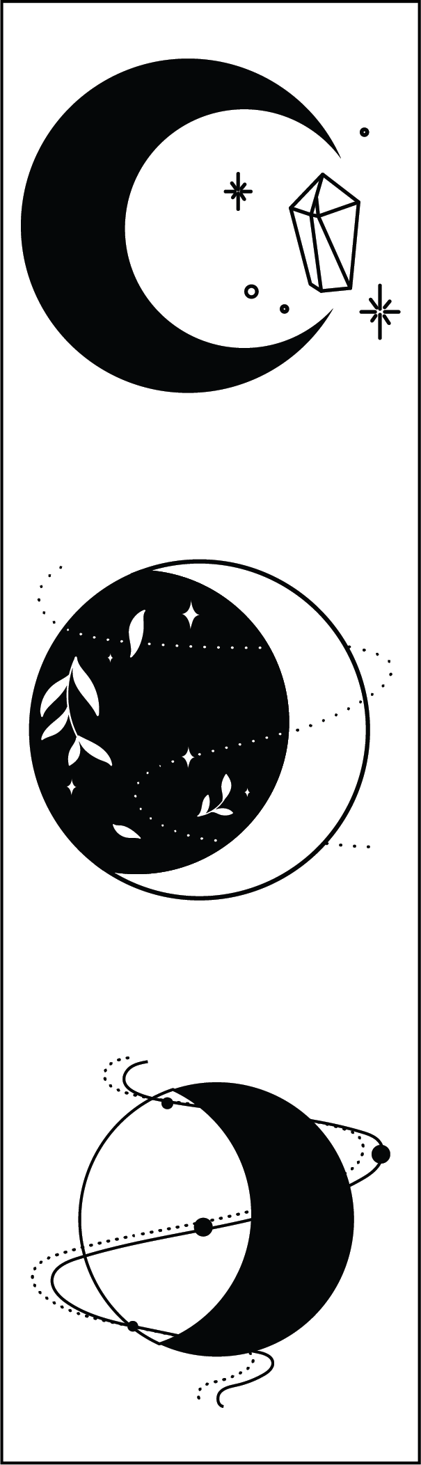 Moon Art Bookmark