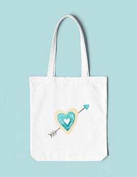 ARROW IN THE HEART - Tote Bag