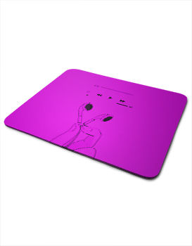 Earphone Music Violet - Mousepad