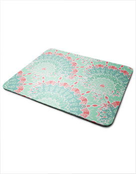 Rangoli Pattern Green And Red - Mousepad