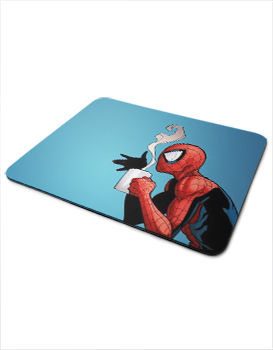 Spider-Man Drinking Coffee - Mousepad